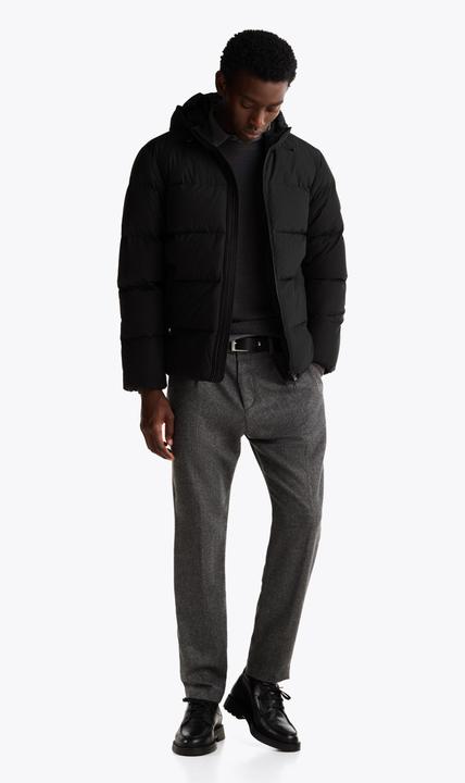 Produktbild Tommy Hilfiger Dons Jas Hooded Heren Puffer - Zwart - Maat L (L)