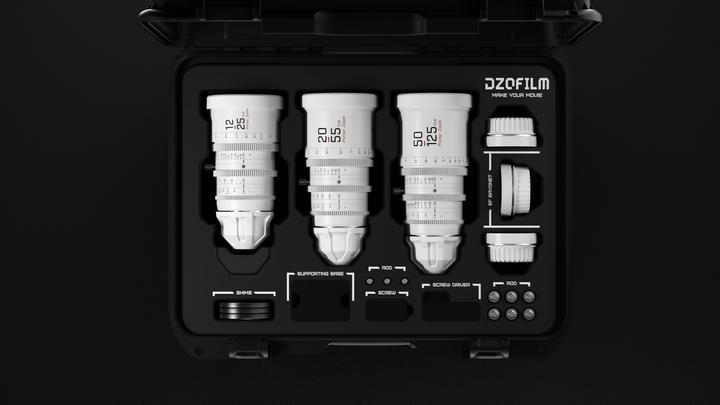 Dzofilm Pictor Zoom 3-Lens Kit (12-25/20-55/50-125 T2.8) Wit (Canon EF-M, Volledig formaat)