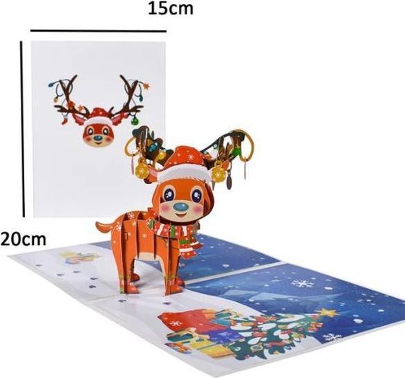 Produktbild MU Classic Saluts Series 3D Pop-Up Weihnachtskarte (1 Stk.)
