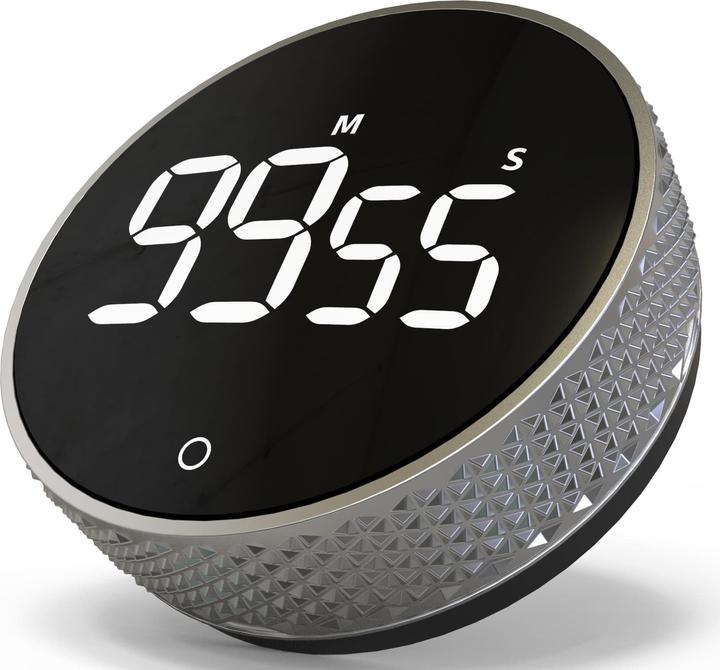 Actual product image Dayhome Digitaler Timer/Stoppuhr YT6712-SR, mit Magnet, silber