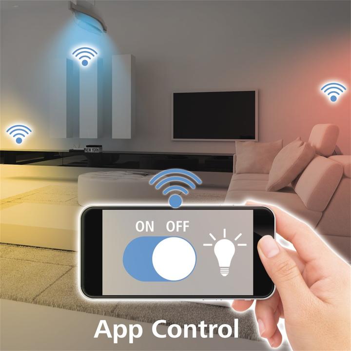 Image du produit Hama Lampe LED WLAN, GU10, 5,5 W, sans hub, pour commande vocale/par application, blanc (GU10, 5.50 W, 400 lm, 1 x, G)