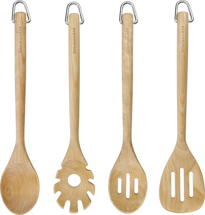 Actual product image KitchenAid Set with Spoon Spatula, Solid Turner, Slotted Turner and Slotted Spoon