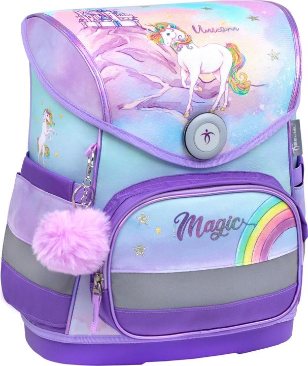 Actual product image Belmil COMPACT Schulrucksack-Set Rainbow Unicorn Magic (19 l)