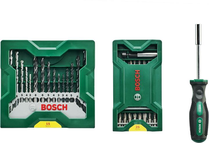 Produktbild Bosch Zubehör 25+15+1 Mini-X-Line Sets plus Griff (3-8 mm (Holzbohrer))