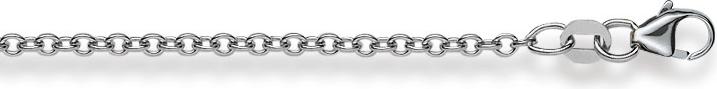 Natsumi Schmuck Halskette Weissgold 14K/585 Anker Rund 2mm