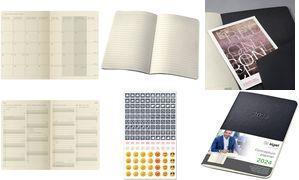Image du produit Sigel Agenda mensuel 2024 C2485 noir, 2S/1M, SC, 140x93x5mm (A6, Couverture souple, Allemand)