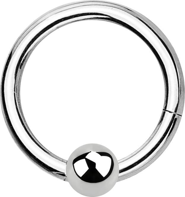 Produktbild Star Piercing Micro Segmentring klappbar silber mit Kugel (ohne Messing, Chirurgenstahl 316L)