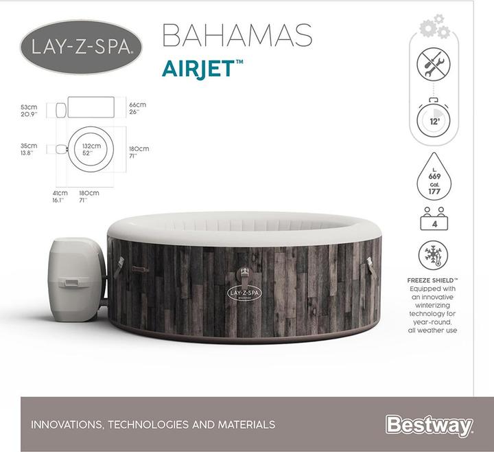 Produktbild Bestway Lay-Z-Spa Bahamas (4 Pers.)