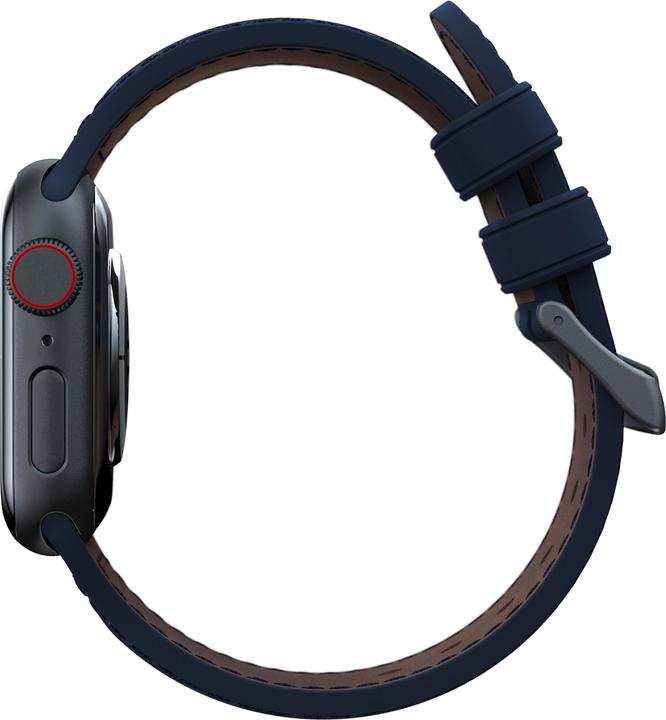 Actual product image Njord Vatn Watch Strap For (45 mm, 44 mm, Vegan Leather, Silicone, Vegan salmon leather)