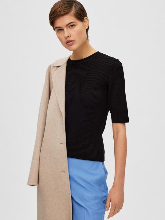 Actual product image Selected Femme Short sleeve knitted top (XL)