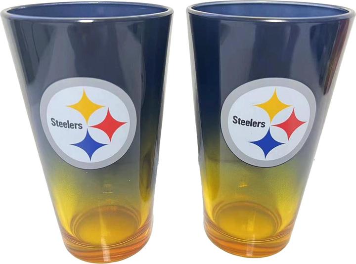 Immagine prodotto Great Branding Pittsburgh Steelers Pint Glass Set 16 oz./475 ml (0.50 l, 4 x)