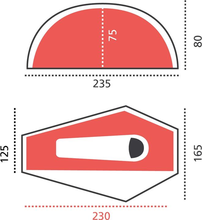 Productafbeelding Grand Canyon Apex 1 (Koepeltent, 2.35 kg, 2 personen)