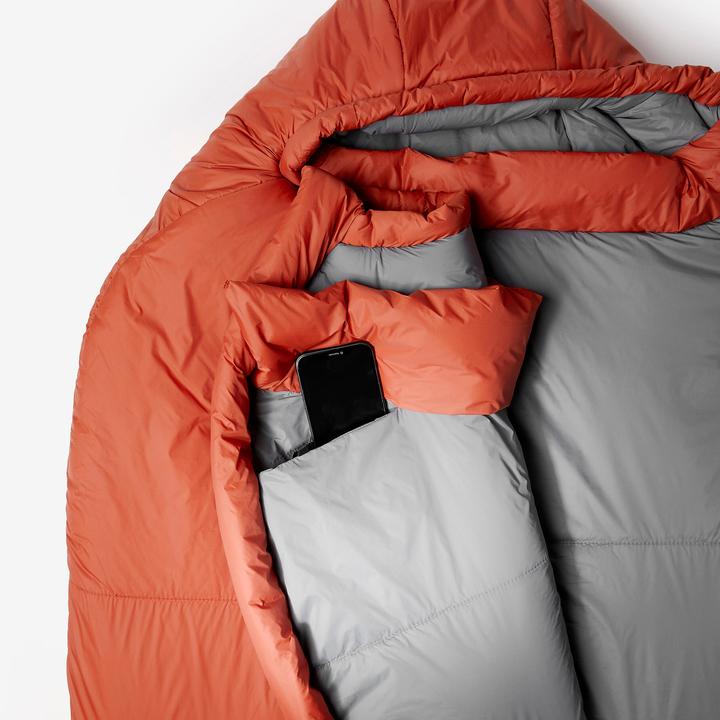 Produktbild Simond Mumienschlafsack koppelbar kompakt Trekking - MT500 10 °C Kunstfaser (40 cm)