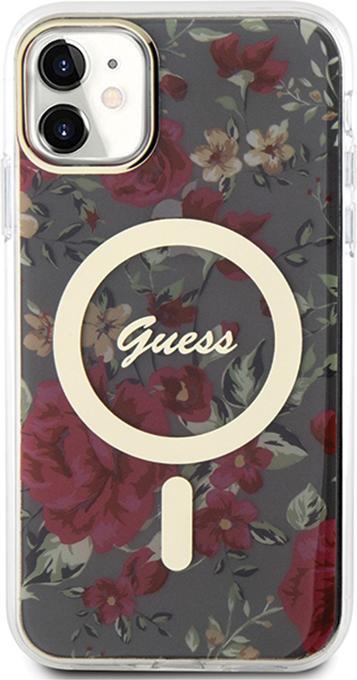 Image du produit Guess GUHMN61HCFWSA iPhone 11 / Xr 6.1" zielony/khaki hardcase Flower MagSafe (Apple iPhone 11, Apple iPhone XR)