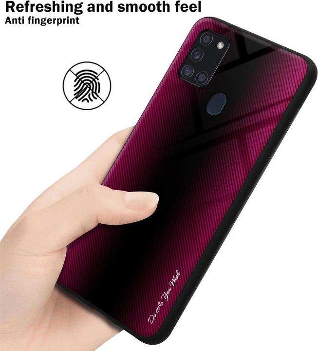 Actual product image Cadorabo TPU Striped Glass Cover (Samsung Galaxy A21s)