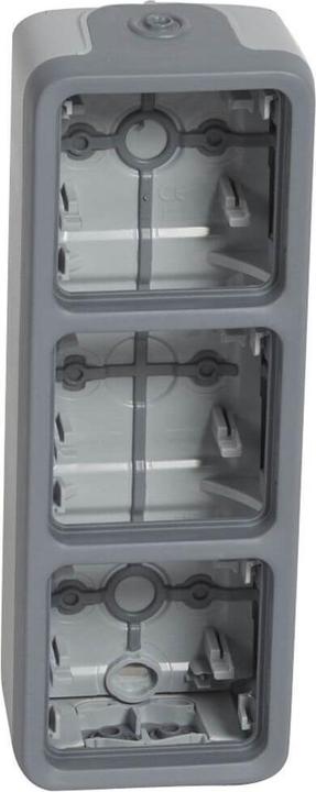 Legrand Plexo55 Modular Gehäuse 3-fach senkrecht Feuchtraum Aufputz grau 069679