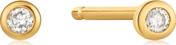 Actual product image Ania Haie 14Kt Gold Bezel Diamond Stud Earrings (585 yellow gold)