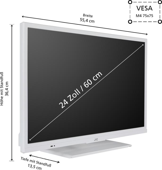 Actual product image JVC LT-24VH5455W ws LED TV HDready,Multituner,Smart,HDR10,TIVO (24", LCD, HD, 2024)