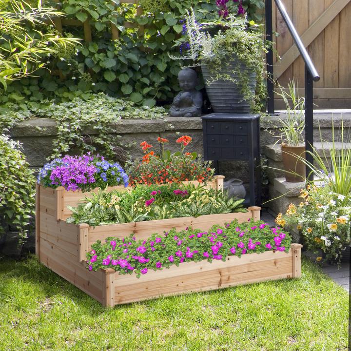 Actual product image Outsunny Raised bed with stepped design