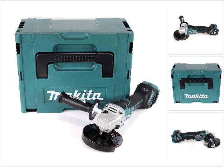 Actual product image Makita DGA 517 ZJ Battery angle grinder 18 V 125 mm Brushless + Makpac - without battery, without charger (125 mm)