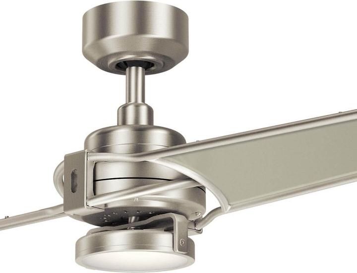 Productafbeelding Elstead Lighting Xety stille plafondventilator met LED verlichting Ø142cm + afstandsbediening champagne