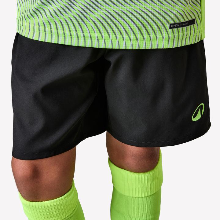 Actual product image Kipsta Kinder Fussball Shorts - VIRALTO Wavy schwarz/gelb (140)