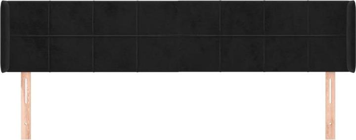Image du produit VidaXL Kopfteil mit Ohren Schwarz 203x16x118/128 cm Samt,Farbe (203 x 16 x 128 cm)