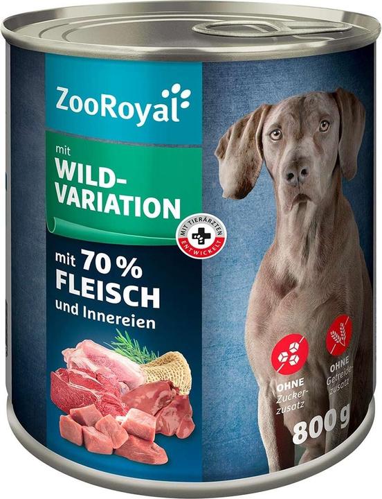 Actual product image Zooroyal Wet dog food with game variation (6 pcs., 4800 g)