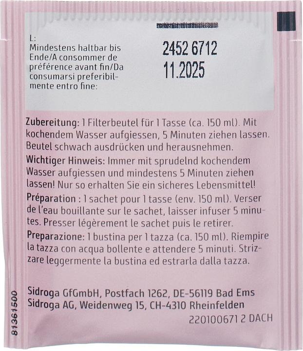 Nutritional values and ingredients Sidroga Fruits with Pomegranate Tea Bag Btl (40 g)
