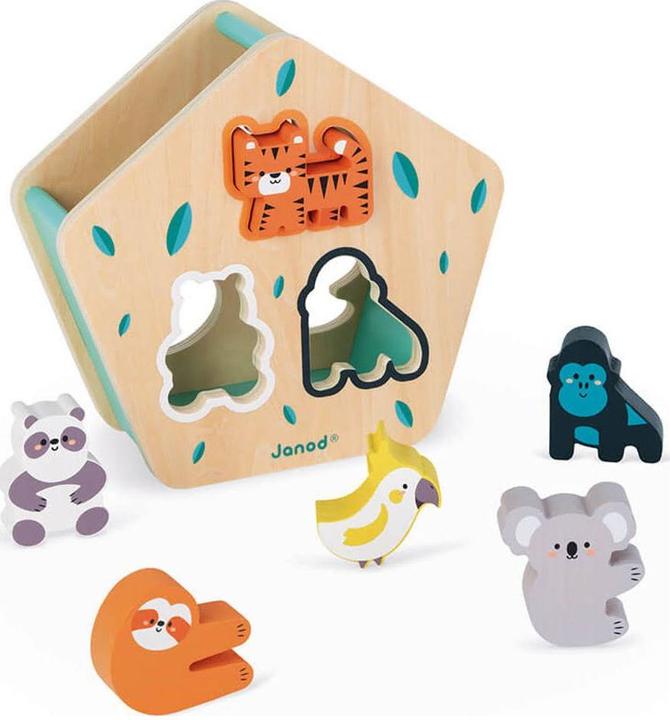 Janod Sortierspiel aus Holz mit Tierformen