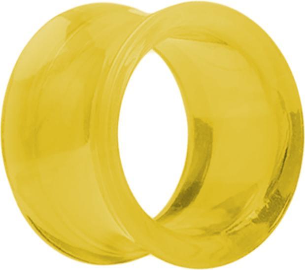 Star Piercing Flared Tunnel gelb (ohne Messing, Acryl)