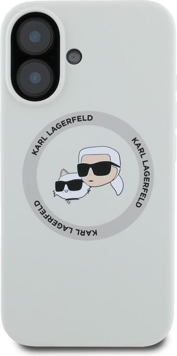 Immagine prodotto Karl Lagerfeld Custodia MagSafe per iPhone 16 in silicone liquido K&CH Heads (Apple iPhone 16)