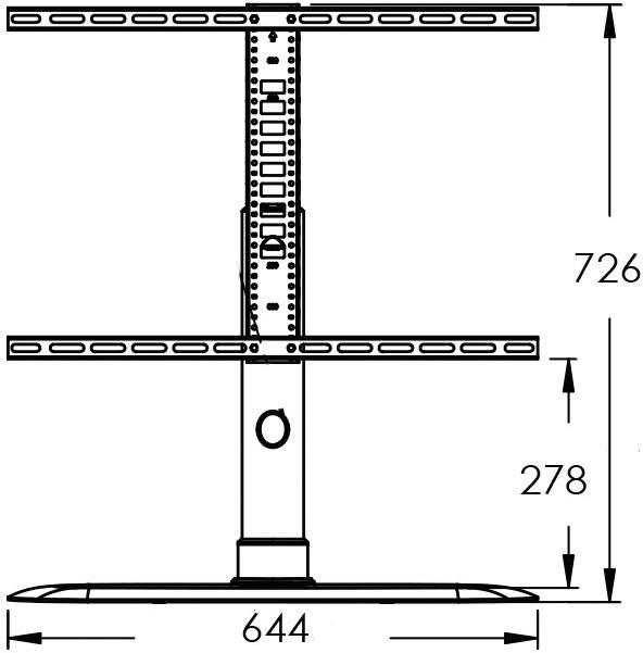 Actual product image Sanus FTVS1 universal table stand (65", 27 kg)