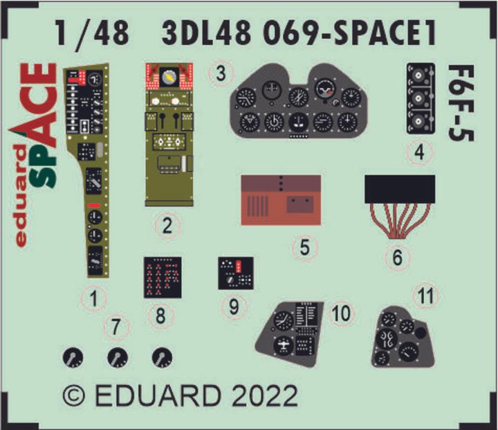 Actual product image Eduard F6F-5 SPACE 1/48