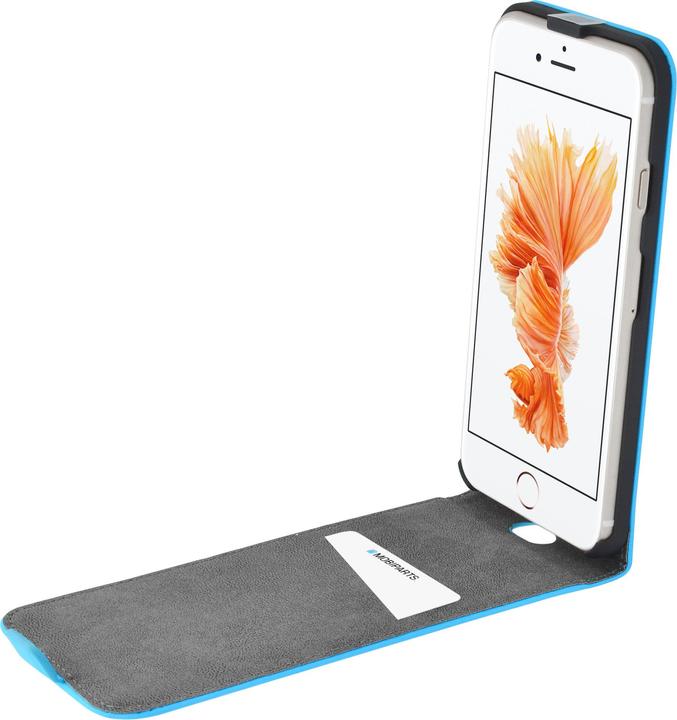 Productafbeelding Mobiparts Premium Flip Case Apple iPhone 7/8/SE (2020/2022) Light Blue (Apple iPhone SE (3e generatie), Apple iPhone SE (2e generatie), Apple iPhone 8, Apple iPhone 7)