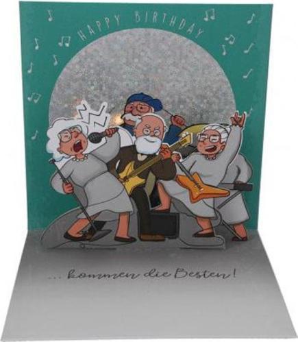 Actual product image Magni Depesche 0011694-028 Pop-up greetings card for your birthday, folding card with music, light (1 pcs.)