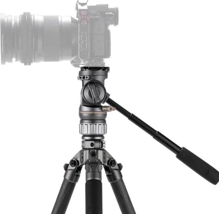 Actual product image Tilta VT05 Travel Video Fluid Head, 3-Stage Carbon Fibre Tripod (Carbon, Metal)