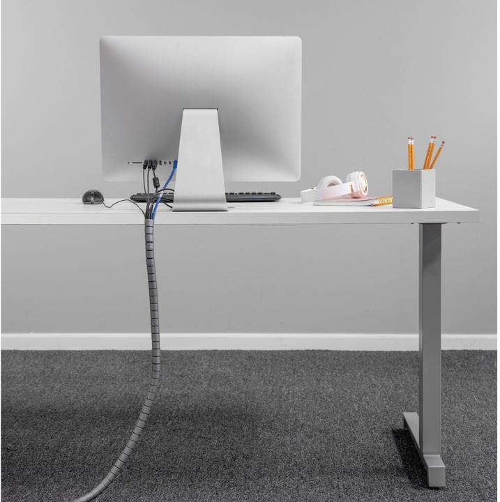 Produktbild Fellowes Kabelbündler Cable Zip, silber, Länge: 2,0 m Kabelführungs- und Schutzsystem, Durchmesser: 20 mm (Kabeldurchlass, 20 cm)