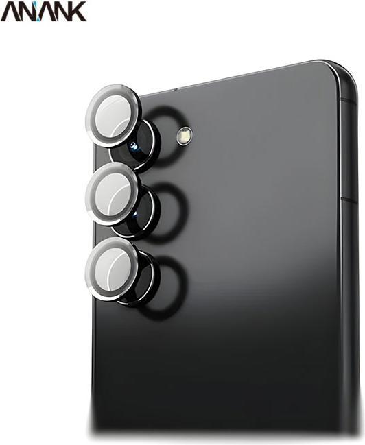 Actual product image Anank Samsung Galaxy S25 Plus - armoured glass rear camera - black single - (99AR + Corning) (1 Piece, Samsung Galaxy S25+)