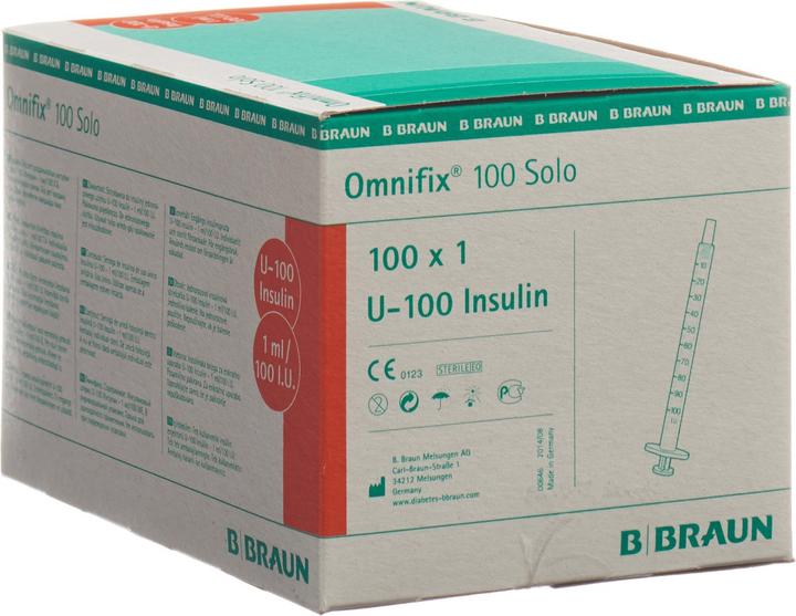 B.Braun 100 Insulin 1 ml solo L (Insulin injections)