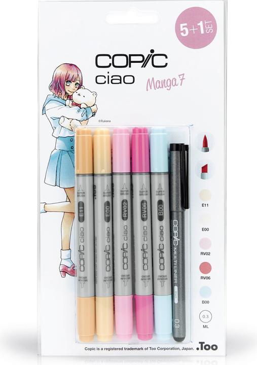 Copic Manga 7 (Grau, 3 mm, 5 x)