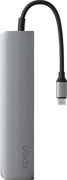 Produktbild Epico 6in1 Aluminium Hub 8K with USB-C connector - space gray (6 Ports)