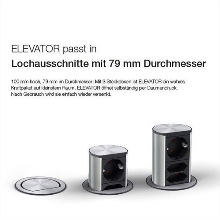 Immagine prodotto Bachmann ascensore 1x contatto di protezione 1x cat6 1x usb 3.0 acciaio inox (1 x, USB, CEE 7/3, 0.50 m)