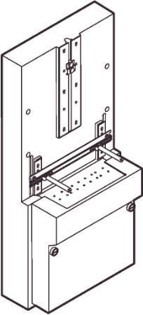 Image du produit LK Udvendig målertavle UM-l for ledningstilslutning LxH : 250x560 mm lysegrå