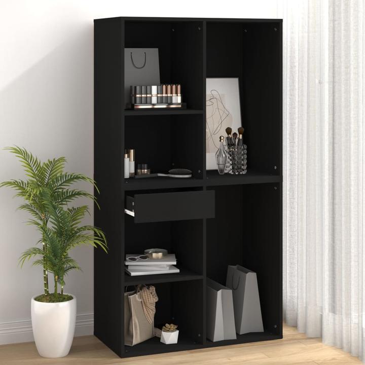 Produktbild VidaXL Kosmetikschrank Schwarz 80x40x75 cm Holzwerkstoff (80 x 40 x 75 cm)