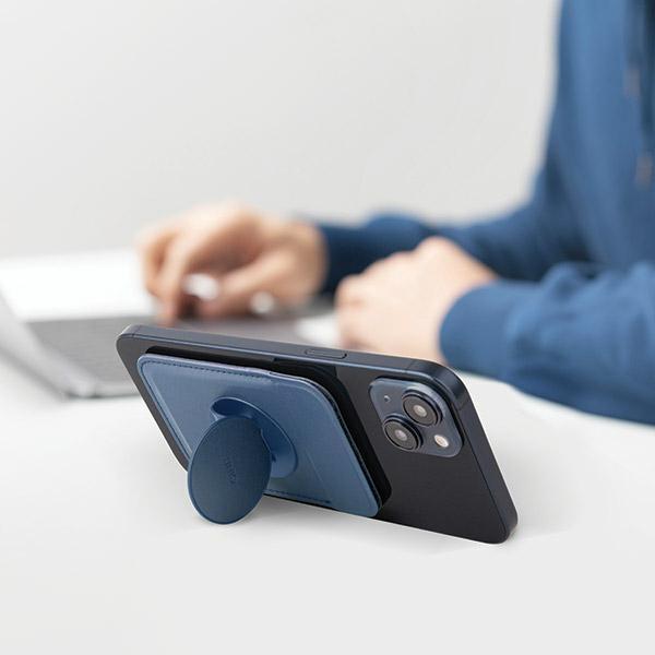 Produktbild Uniq Flixa magnetyczny portfel na karty z podpórką granatowy/navy blue