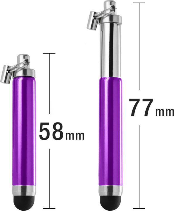 Produktbild Avizar Universal violetter ausziehbarer Touchscreen Eingabestift – 3.5mm Klinkenstecker