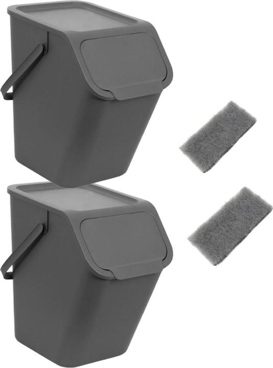 Produktbild Go Practic Mülltrennsystem Mülleimer-Set mit Biofilter (2x25l) (25 l)