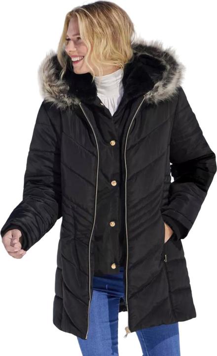 Produktbild Atlas For Women Wattierte Jacke Grosse Kälte mit WebpelzKapuze (L)