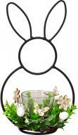 Actual product image IKO Metal rabbit silhouette with decoration and tealig